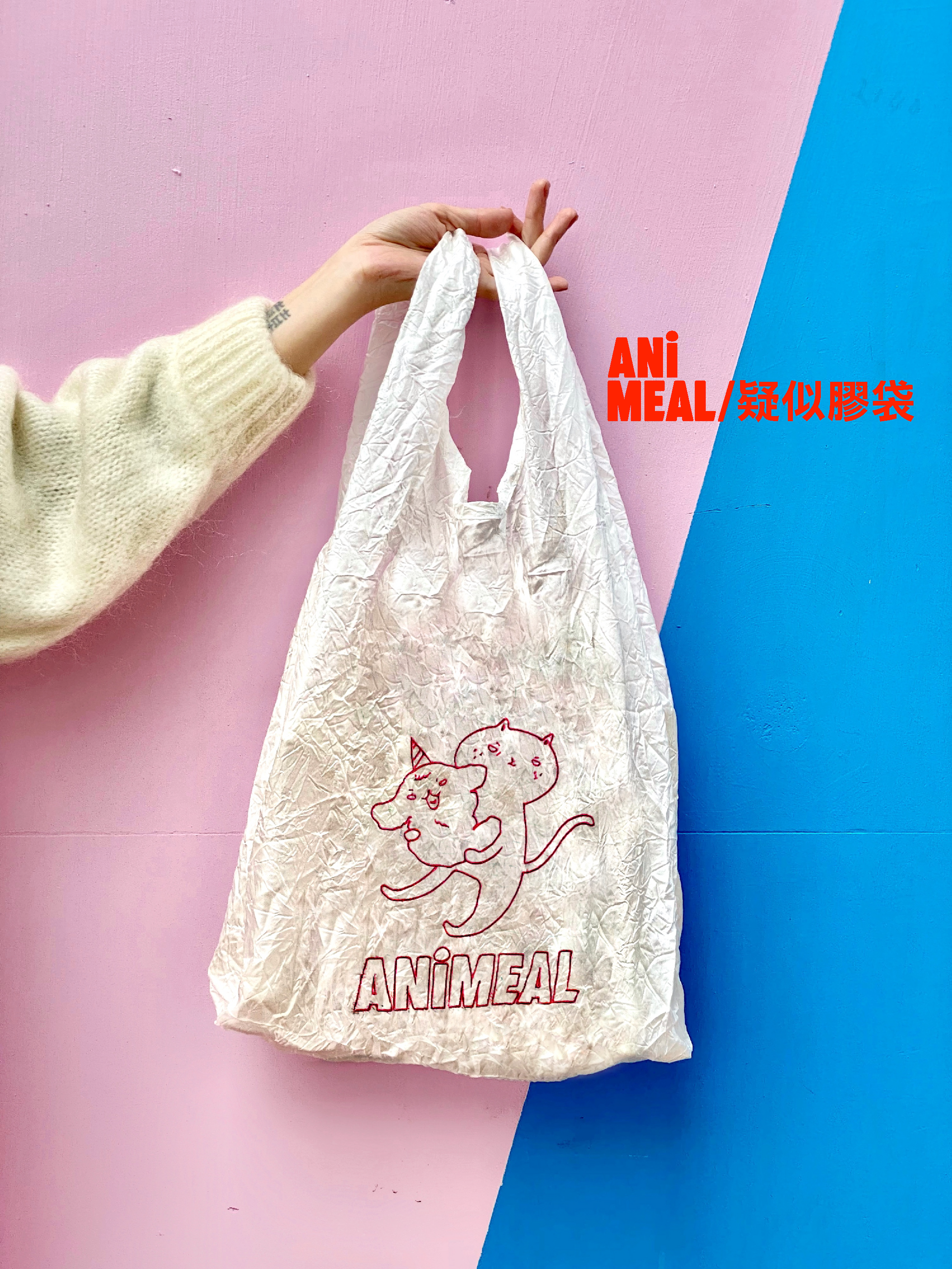 "Suspected plastic bag" reusable storage bag