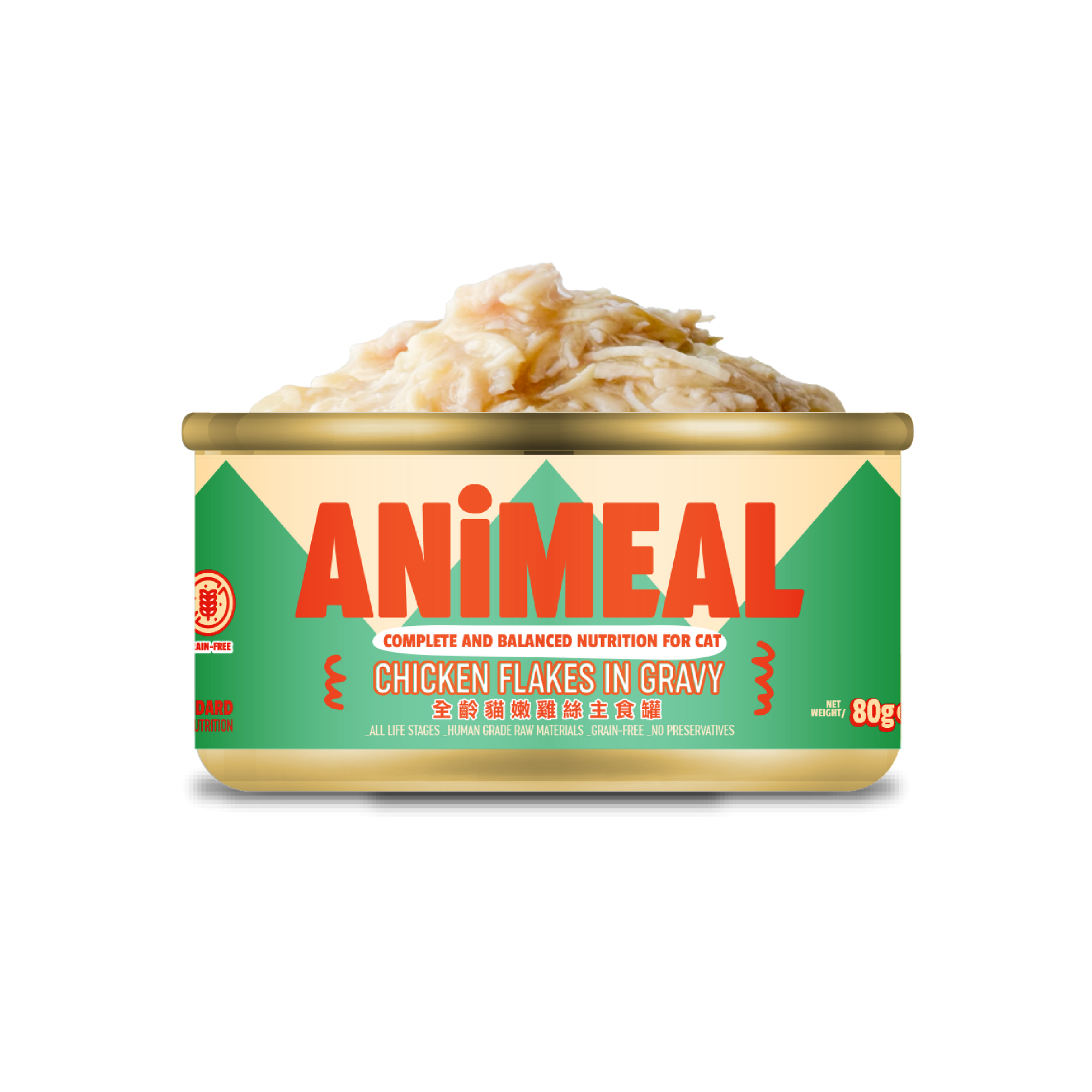 ANiMEAL嫩雞絲｜全齡貓肉絲主食罐80g