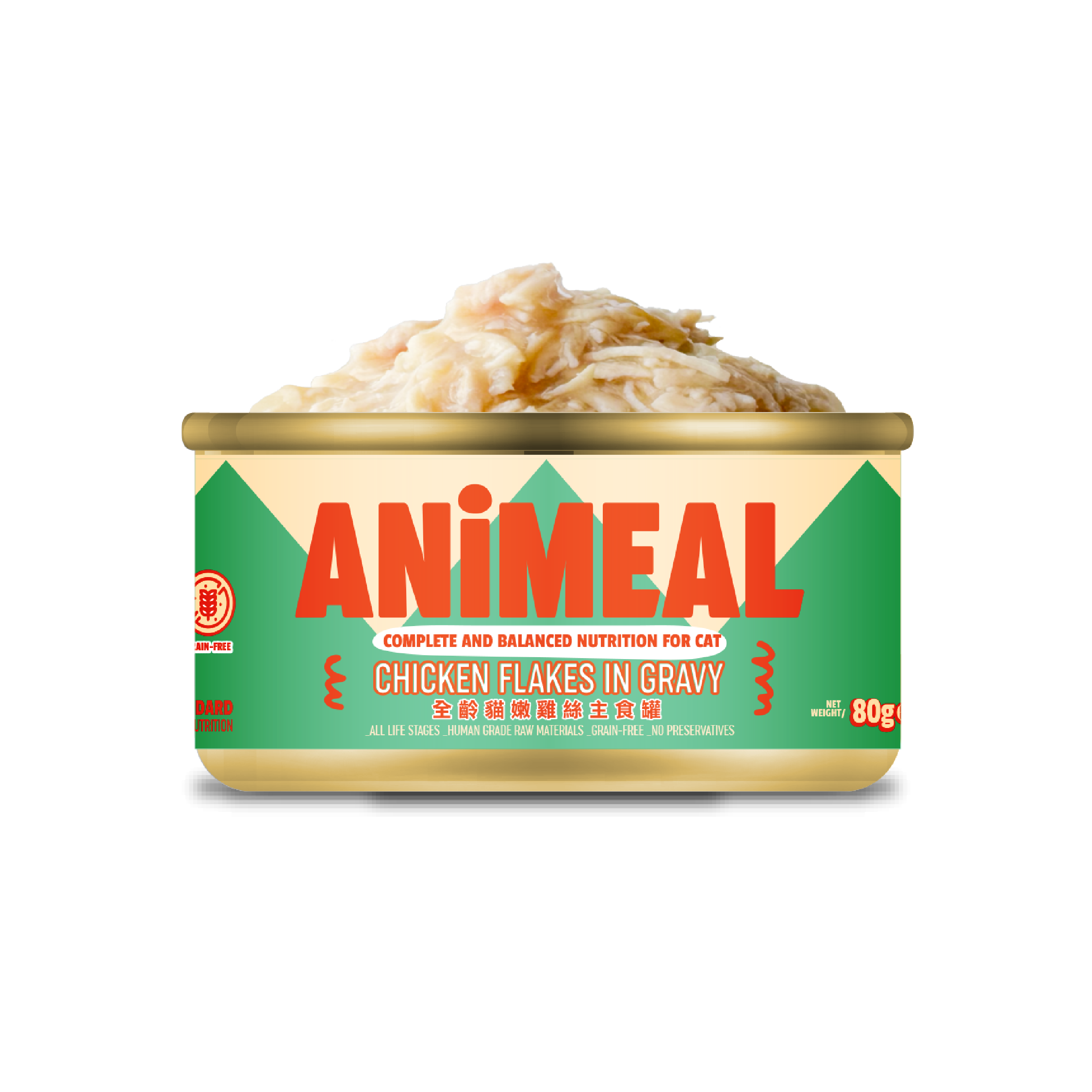 ANiMEAL嫩雞絲｜全齡貓肉絲主食罐80g