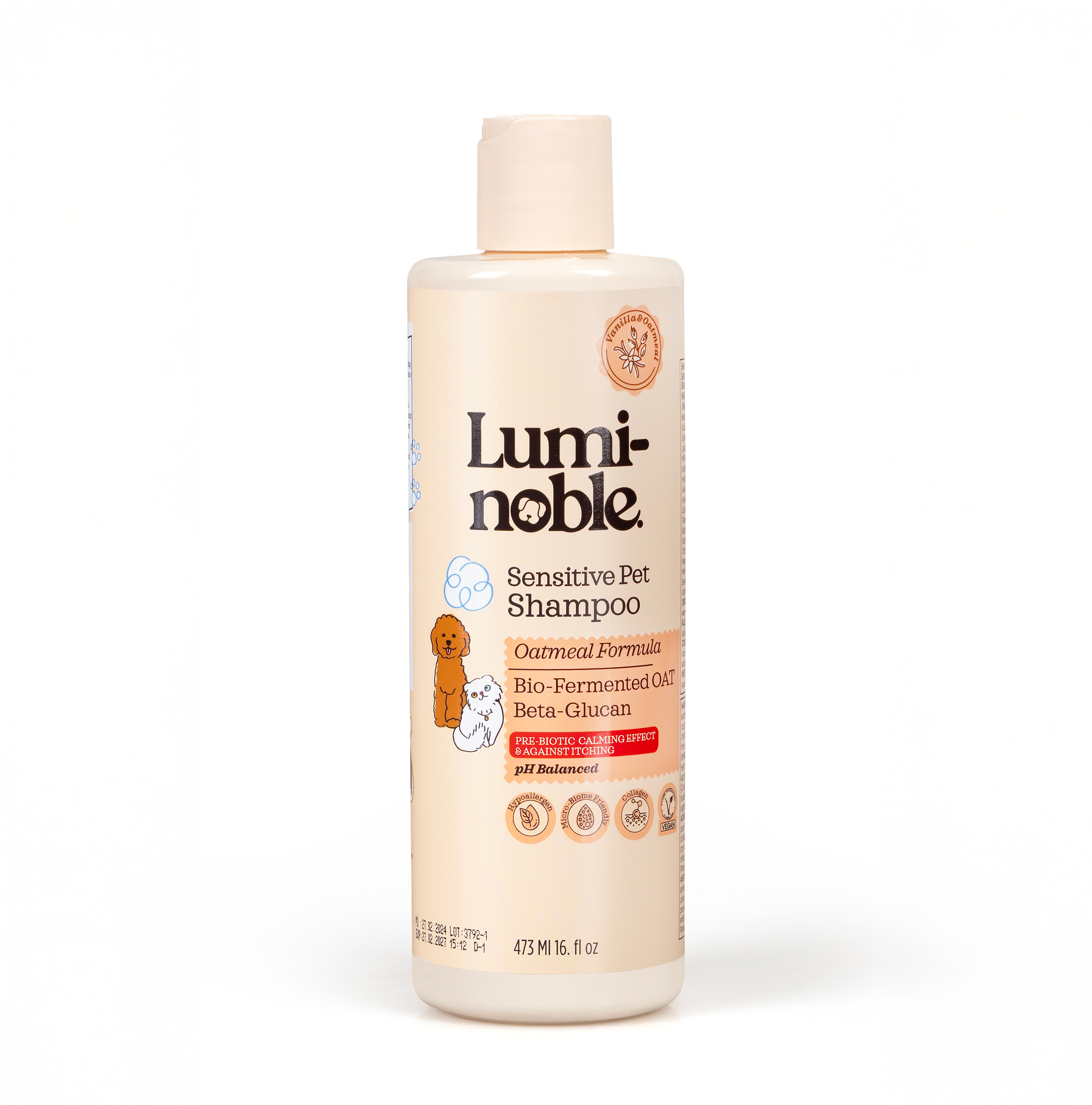 Lumi-Noble.抗敏膠原蛋白燕麥寵物沐浴露 473ml